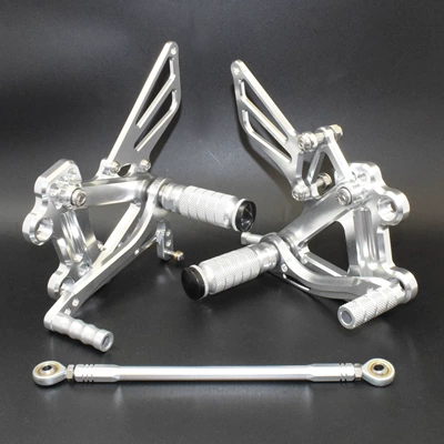 Motorcycle pedals ZX9R 98-02 ZZR600 05-08 - silver