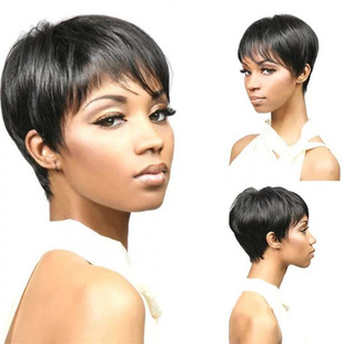 African wig chemical fiber short hair Women's European and American fashion wig head cover cross-border foreign trade supply in stock wholesale