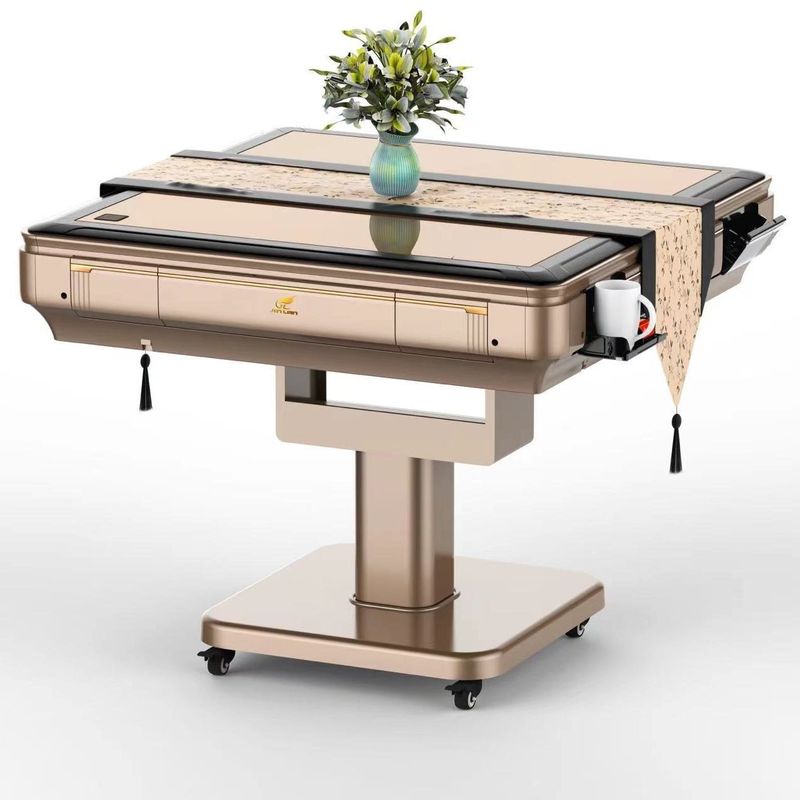 高档静音麻将机全自动餐桌两用棋牌家用可折叠四口机多功能机麻|undefined