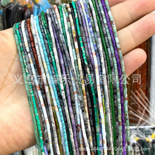 厂家批发天然石 2x4mm圆管 水晶玛瑙玉髓 半成品DIY手链饰品配件