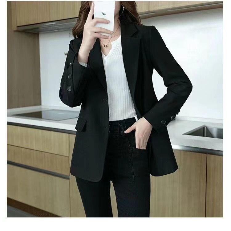 Women's Spring and Autumn Suit Jacket, Korean Style, Loose Fit, Trendy, Elegant, Stylish, Versatile, Fashionable, Casual Women's Blazer