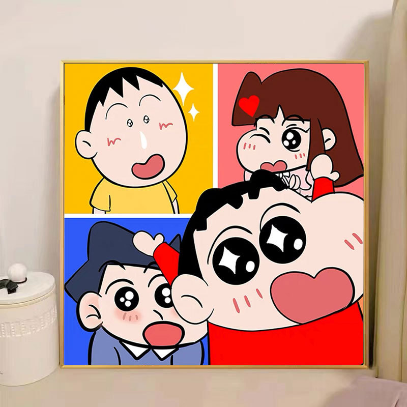 スポンジ・ボブ デジタル油絵 DIY 漫画アニメ 子供向け 手塗り装飾画 置物 環境に優しい|undefined