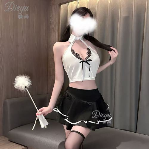 Butterfly Rain Erotic Lingerie, Pure Desire Sexy Nightclub COS Secretary Uniform Backless Temptation Student Role-Playing Set