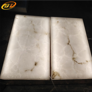 Imitation Spanish marble laminate transparent partition display table cabinet laminate luminous lamp box transparent lamp box lampshade