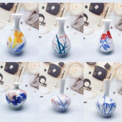 景徳鎮の手描きの陶磁器の花瓶の置物の卸売りネットの赤い花瓶のinsの軽い豪華な装飾品の生け花の器は水を栽培することができます。