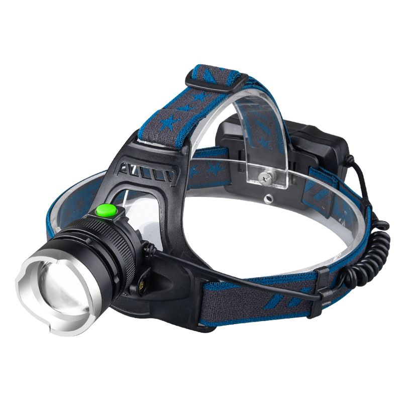 Transfronterizo nuevo al aire libre fuerte luz faro multi-función Zoom noche pesca luz al aire libre impermeable iluminación super largo alcance faro