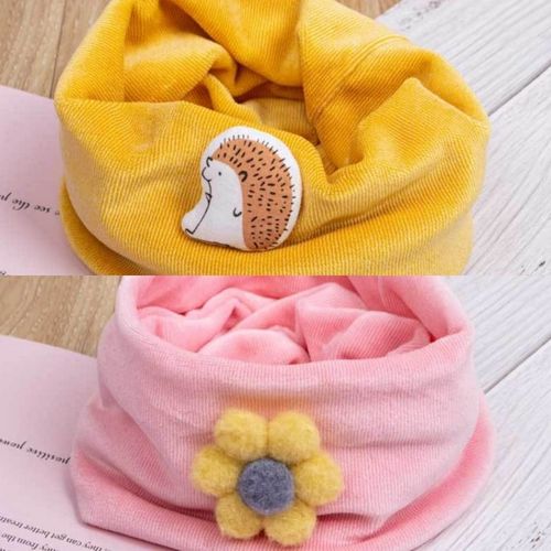 Children's scarf, male and female baby scarf, cute thickened headband, lynx velvet baby windproof scarf, soft Korean