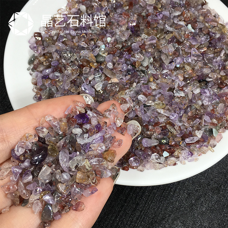 天然水晶砂利2-4mmDIY手作りステッカー画彩砂砂画装飾花瓶カラー小石