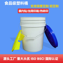 20升5加仑塑料桶带伽马盖带提手加厚桶壁可印刷Logo食品级洗车桶