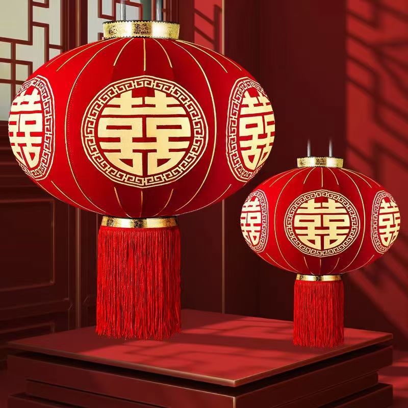 Linterna de bodas rojas grandes bodas decoración de estilo chino de la puerta de la decoración del patio un par de colgantes de linternas festivas