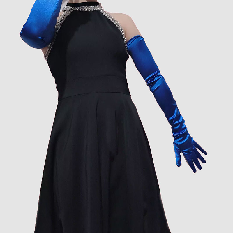 Cross-border Retro Party 70cm Super Long Satin Gloves Women Sexy Prom Performance Dress Long Satin Gloves
