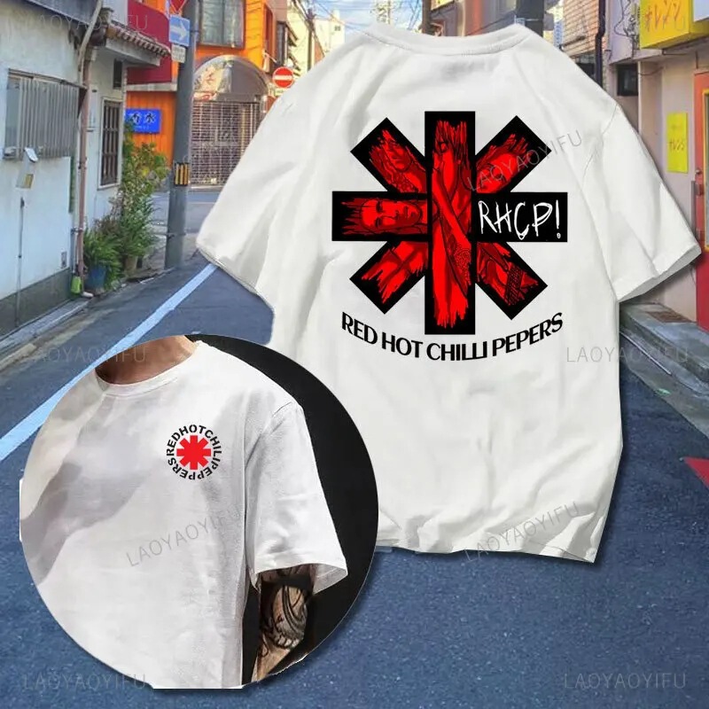 Rhcp Rock Band Red Hot Chili Peppers Men's T-Shirt, Stylish and Fashionable Cotton Unisex T-Shirt, Classic Rock Band Shirt Top Rhcp Rock Band Red Hot Chili Peppers Men's T-Shirt, Stylish and Fashionable Cotton Unisex T-Shirt, Classic Rock Band Shirt Top
