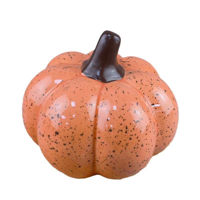 Creativo modelo de calabaza de cerámica Halloween calabaza adornos accesorios de decoración accesorios de festival de cosecha galvanizado calabaza frasco