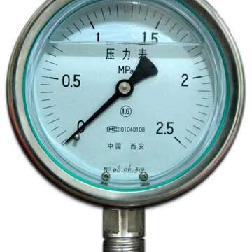 YBN-100  YBN-100H不锈钢耐震压力表