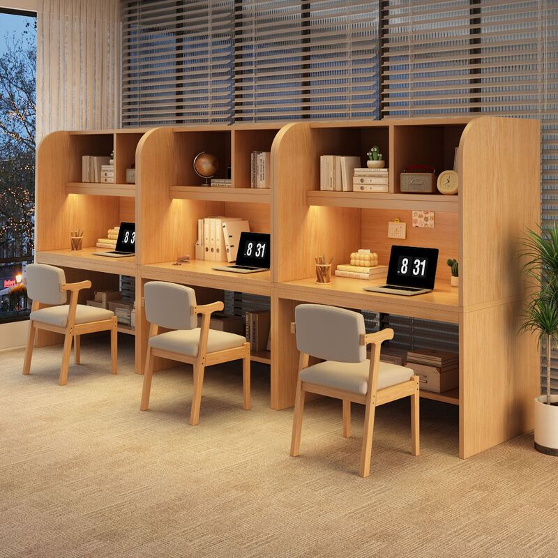 Study Room Study Table, Study Desk, Partitioned Table and Chairs, Enclosed Immersive Table, Computer Desk for Graduate Students