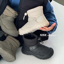 童鞋冬款儿童雪地靴运动防水加绒保暖靴包头防踢男女童大棉靴子