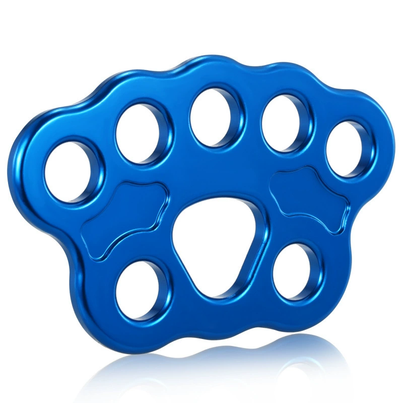 8 отверстий веревочная разделитель пластина 45kN несущая якорь пластина лак скалолазание тросы на открытом воздухе альпинистское оборудование оптом