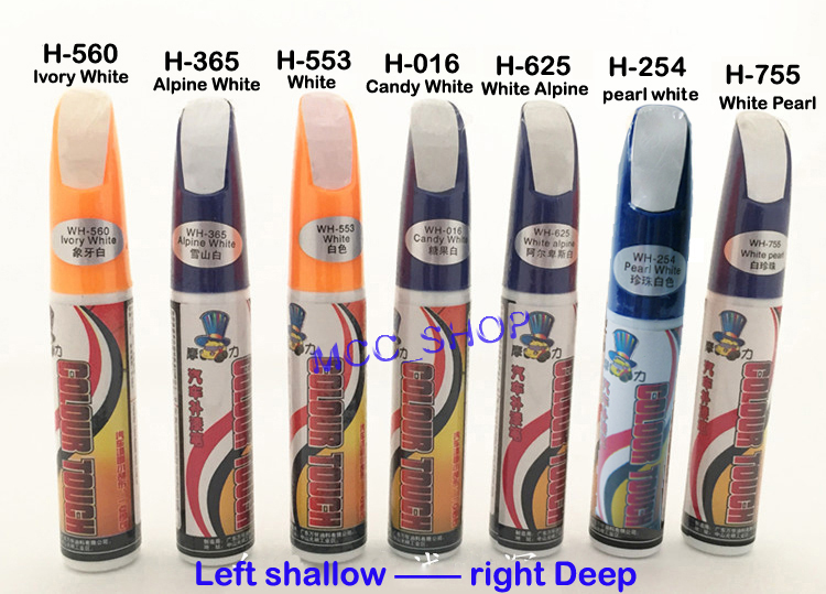 Moli Green Series Car Touch-Up Pen, Car Paint Scratch Repair Pen, Black, White, Red, Silver, Gray, Blue, Gold, Brown, Yellow