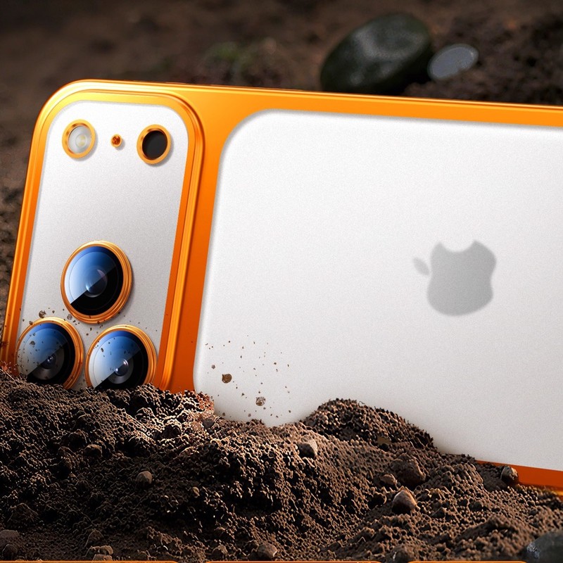 苹果17ProMax磨砂手机壳电镀PC全包镜头膜适用iPhone17防摔保护套|undefined