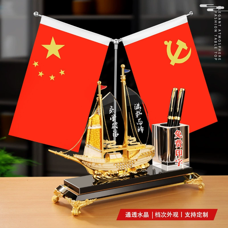 Кристаллическая ручка офисная столешница Высококачественная атмосферная коробка для хранения