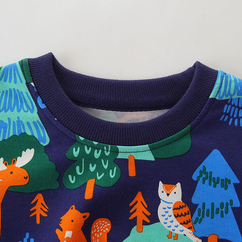 Ropa para niños de estilo europeo y americano otoño nuevo suéter para niños suéter de manga larga para niños impreso lindo suministro transfronterizo