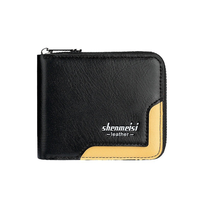 Cartera para hombre estilo retro con cremallera