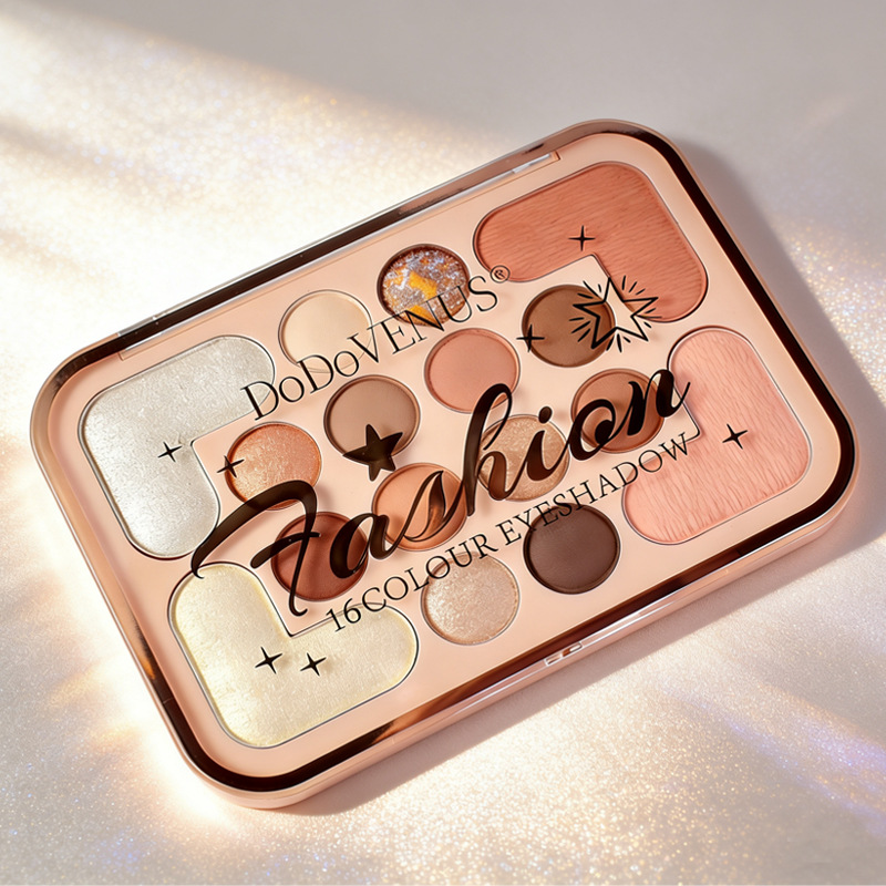 Nuevo transfronterizo de 16 colores de sombra de ojos tridimensional fácil de colorear resaltado reparación de la apariencia duradera sin quitar el maquillaje