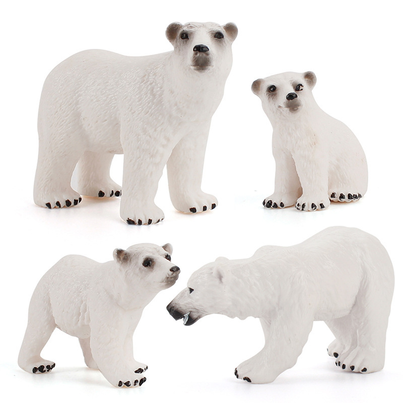 Simulación estática sólido Ártico modelo animal traje caminar poco Oso Polar decoración juguete transfronterizo de exportación