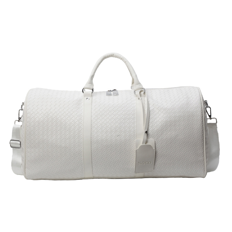 Bolso de viaje de cuero tejido de PU transfronterizo bolsa de equipaje de gran capacidad de corta distancia bolsa de gimnasio de yoga de mensajero de todo fósforo
