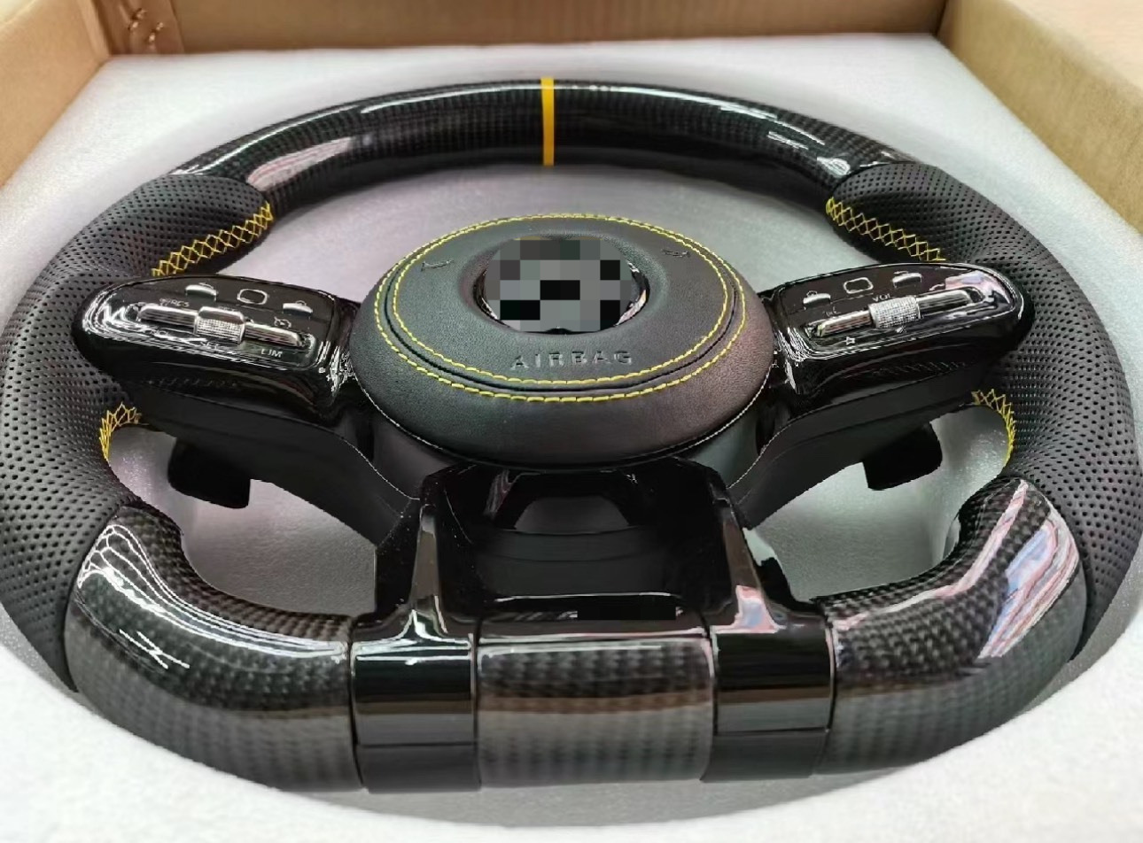 Suitable for Mercedes-Benz AMG809 carbon fiber steering wheel A-Class, C-Class, E-Class, ML old model modification and upgrade to new model assembly