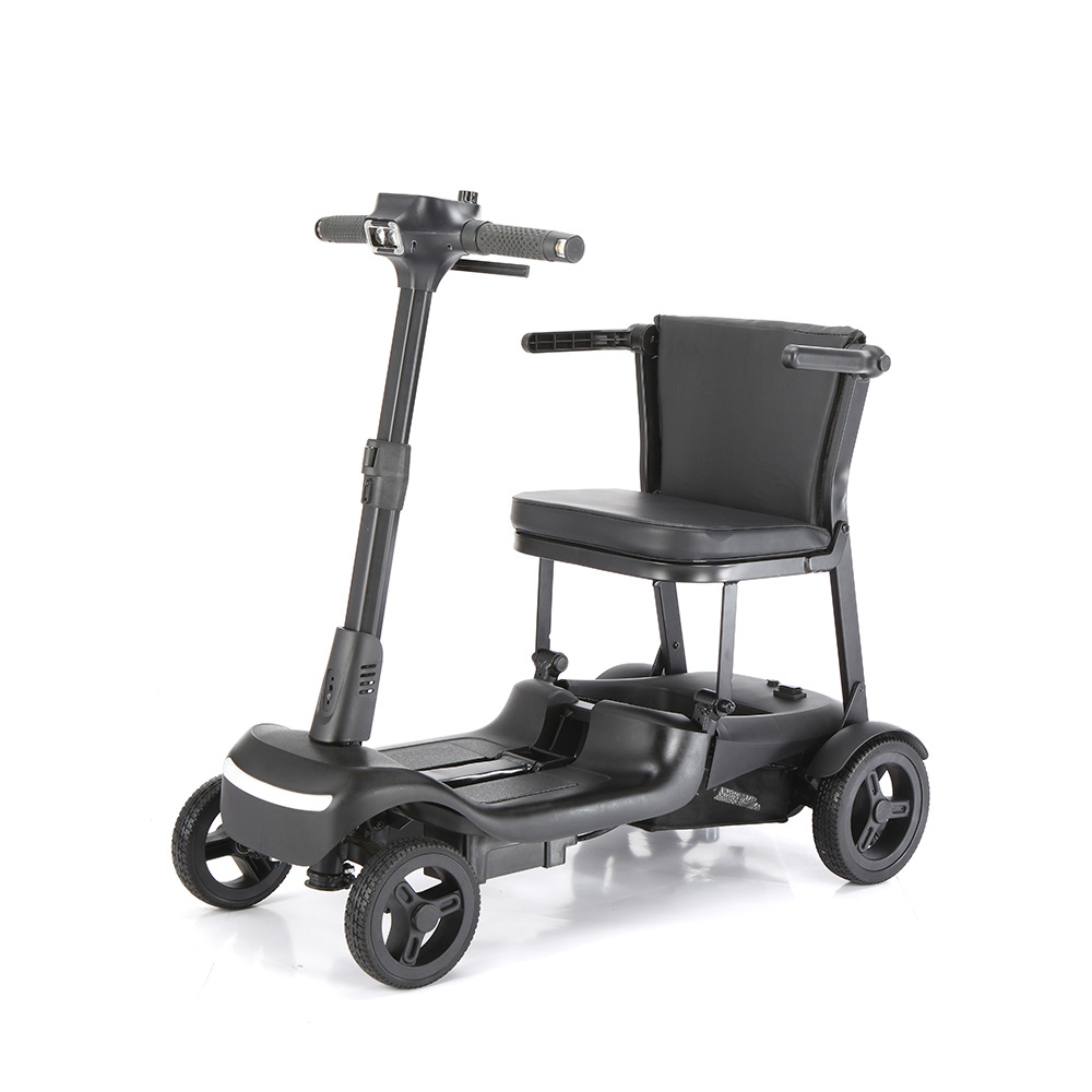 Cross-border elderly mobility scooter, four-wheel electric vehicle for the elderly and disabled, foldable and portable, high-end safety assistive vehicle