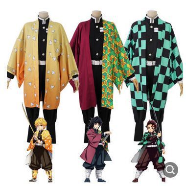 鬼滅の刃cos服門豆炭治郎富岡義勇我妻善逸コスプレ服かつら|undefined