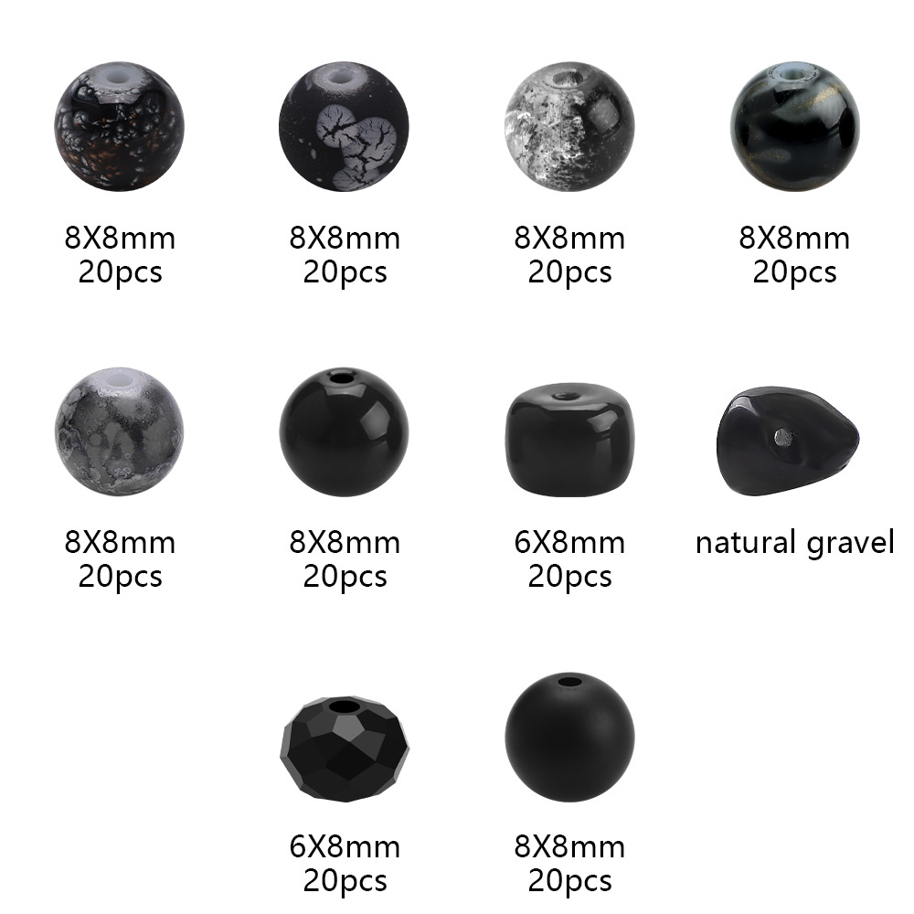 185g Weight Beads Jewelry Making Type Diameter 8mm Jewelry Making Size DIY Jewelry Accessories Classification 1 Set Quantity Glass Material Irregular, Round Pattern Plating Design Simple Style Style 1 Set Diameter 8mm Glass Irregular Round DIY Jewelry Accessories Beads 42
