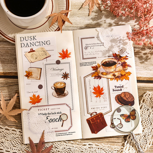 Dark Shadow PET Sticker Pack - Time Notes Age Notes Series 6 Styles Competition Account Collage Decoration Materials