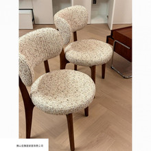 lily椅法式复古奶油风不带扶手餐椅客厅单椅轻奢欧式实木餐椅