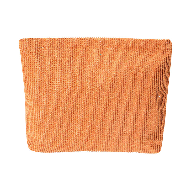 Estilo coreano de color sólido de pana bolsa de cosméticos ins estilo embrague lápiz labial cambio bolsa de almacenamiento