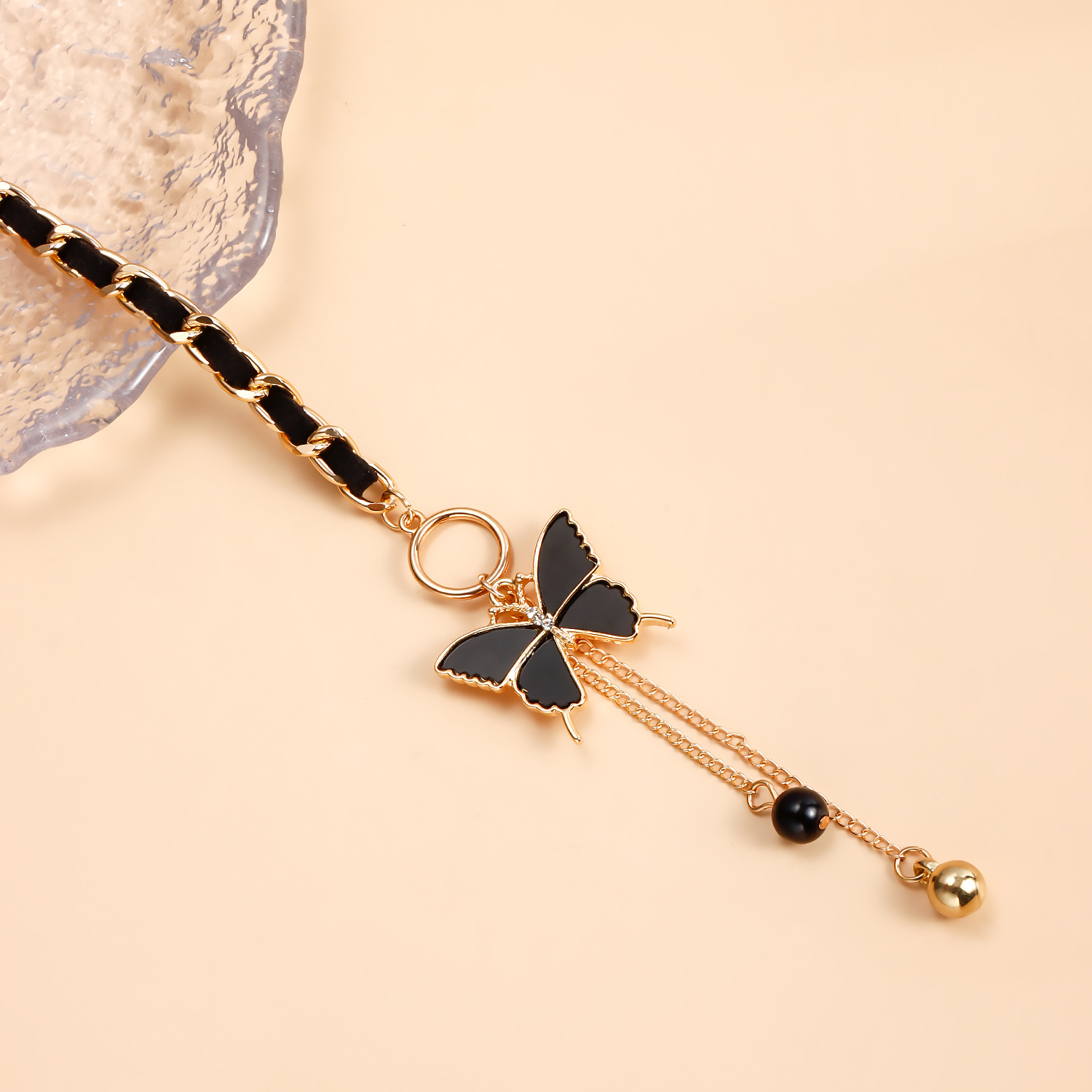 Collana con ciondolo per donna Collana girocollo in velluto nero Regali per la festa della mamma per la mamma Collana con nappa a forma di cuore e stella_voghion.com