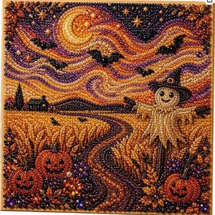 �羳��ƷHalloween Theme Pearl Art DIY Kit�f�}��DIY�ʯ�����b