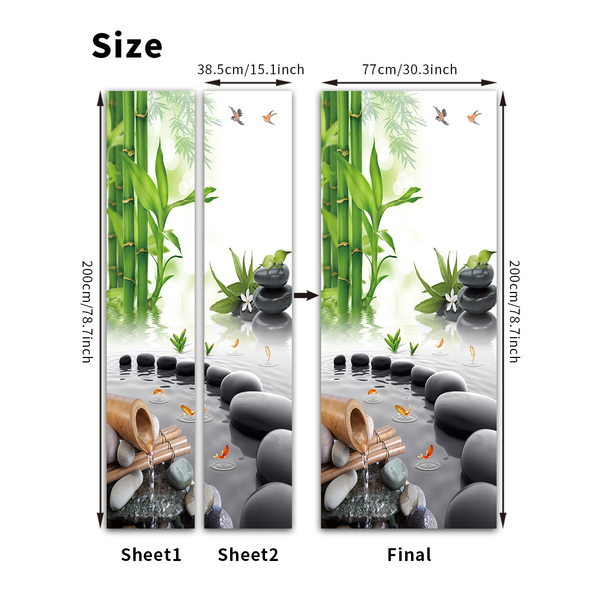 Pegatinas para puertas 3D respetuosas con el medio ambiente, autoadhesivos, fabricantes de origen al por mayor, patrones populares transfronterizos de alta definición, adhesivos para puertas impermeables, a prueba de aceite y antiincrustantes