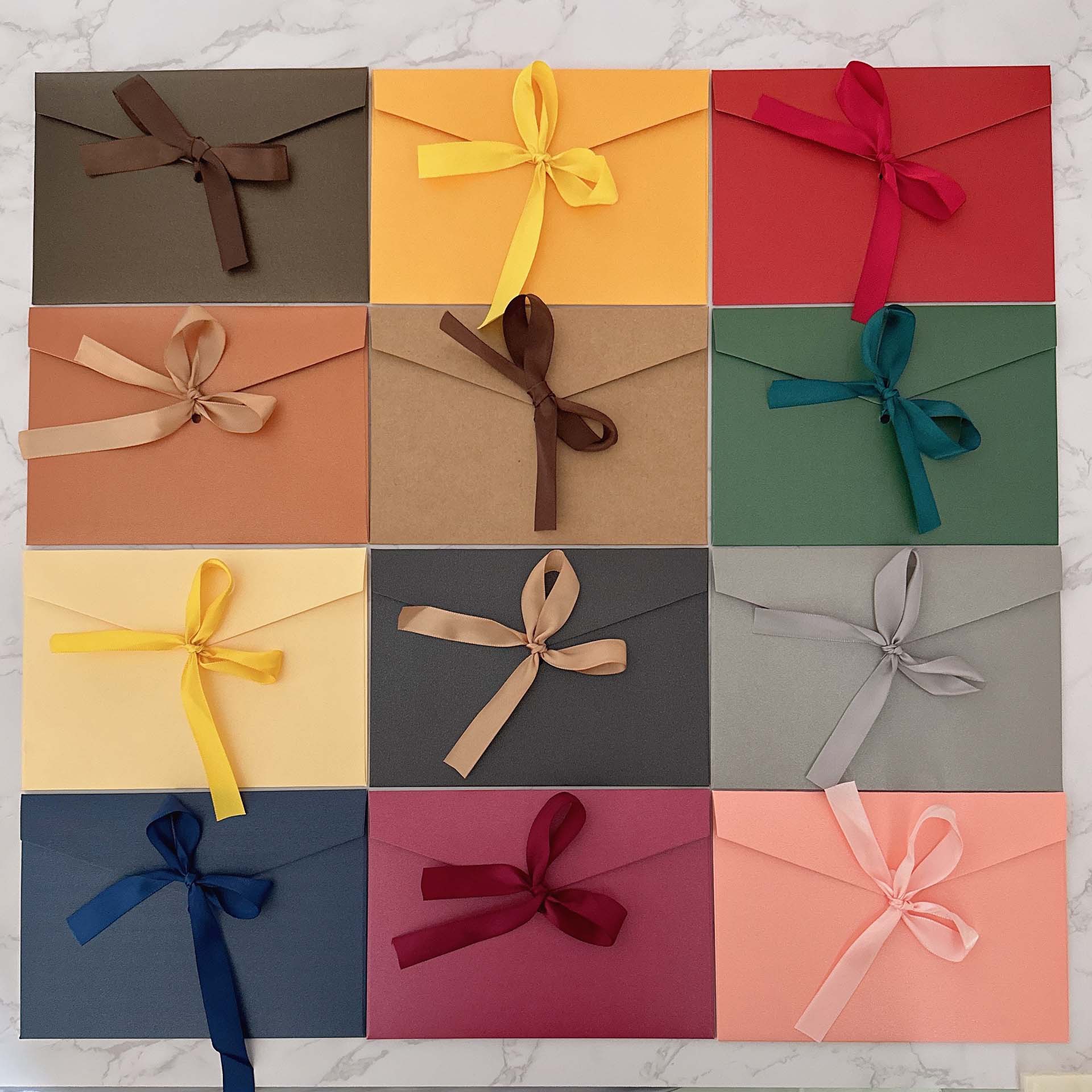 Sobre de color creativo de alto grado sobre europeo arco engrosado papel perlado sobre rosa tarjeta de invitación de estilo occidental