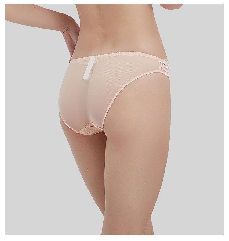 Panties Lingerie Type Nylon Fabric Type Solid Color Breathable Mid Waist Briefs Panties