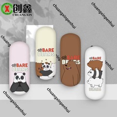 新款卡通熊款近视抗压学生近视眼镜盒抗压便携轻便男女款铁盒
