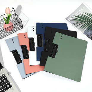 Horizontal A4 Double Folder Folder Multi-Functional Pp Board Folder File Folder Test Paper Information File Frosted Writing Board Folder