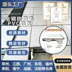 全鋼製 PVC 帯電防止床 600 × 600 耐摩耗性エッジレス帯電防止高架空機械室可動床