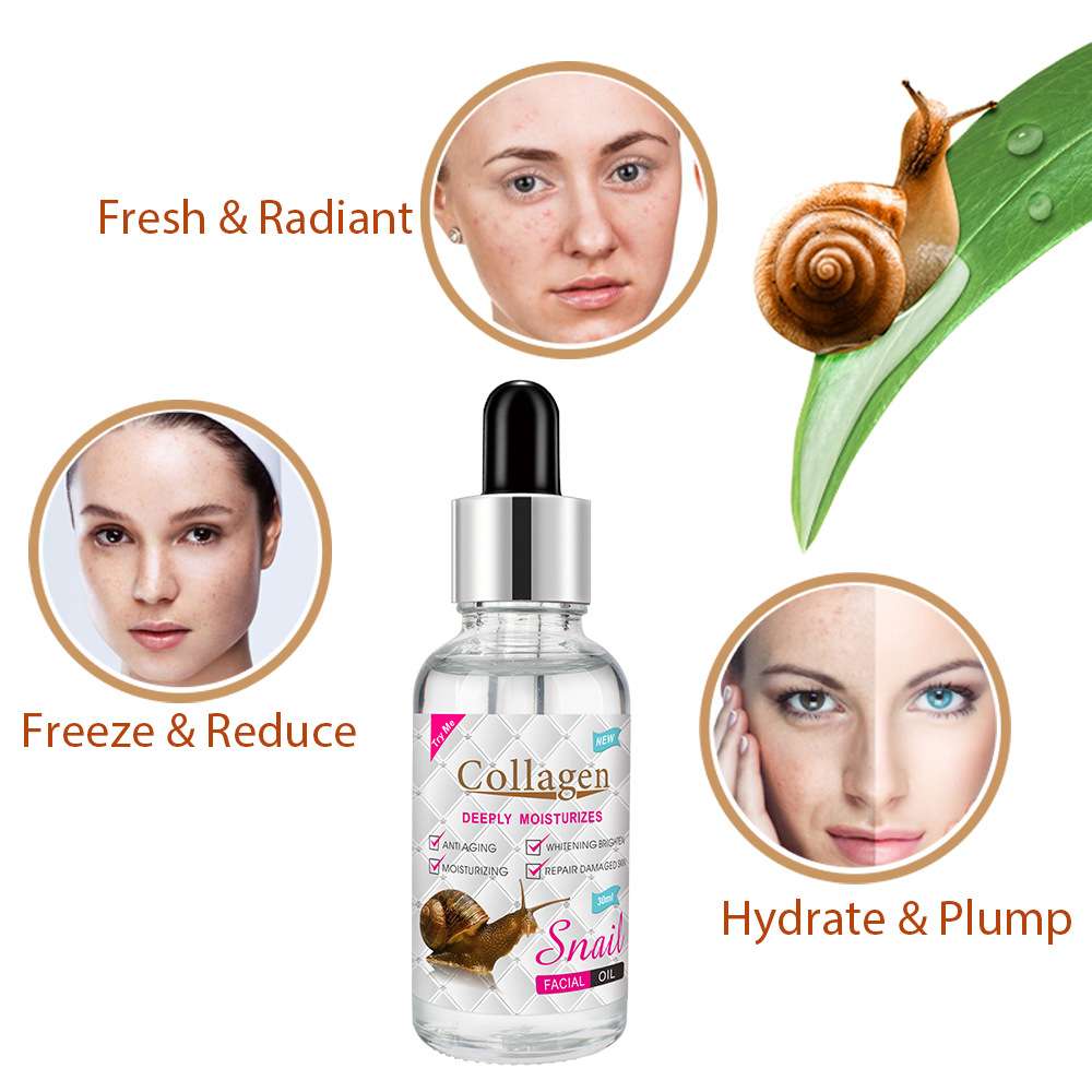 Cross-border peimei snail bone collagen massage oil Facial massage Essential oil moisturizing and hydrating wholesale Facial oil