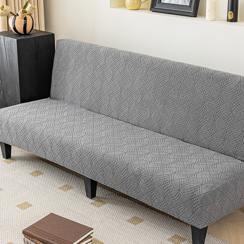 Funda de cama de sofá de cubierta completa gruesa nórdica Funda de sofá elástica simple sin apoyabrazos Funda de sofá jacquard doméstico Funda todo incluido