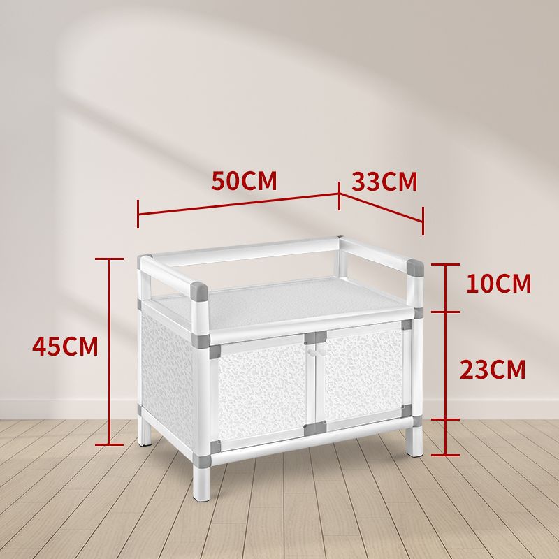 armario de comedor de aleación de aluminio simple armario de cubierta pequeño armario de alquiler armario de almacenamiento armario de cocina doméstico armario de almacenamiento multicapa