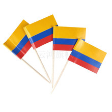 哥伦比亚牙签旗现货各国国旗牙签旗现货跨境专供现货可以印logo