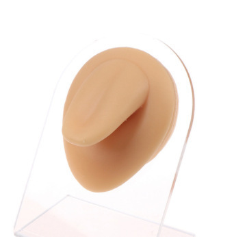 Simulación de modelo de cinco sentidos perforación acupoints de oído práctica de enseñanza accesorios lengua clavo nariz clavo boca ombligo muestra molde de silicona