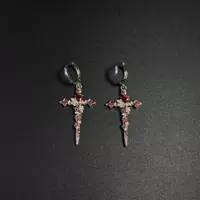 Серьги с терновым крестом из титановой стали темный ветер ретро крест серьги высокого уровня нишевые серьги горячие серьги
